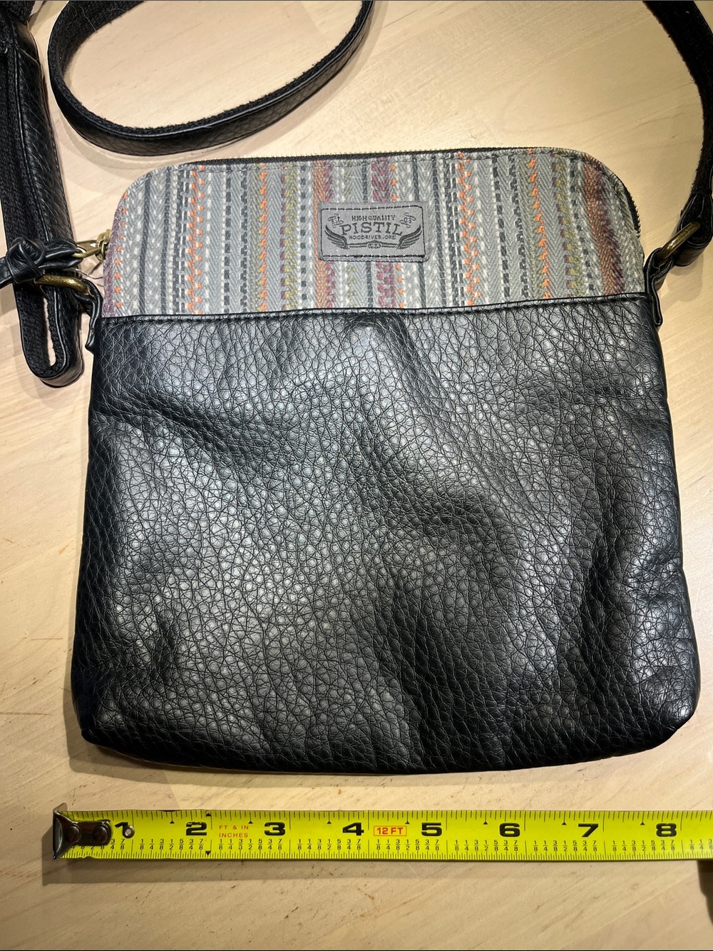 Good condition Pistil Black Faux Leather Crossbody